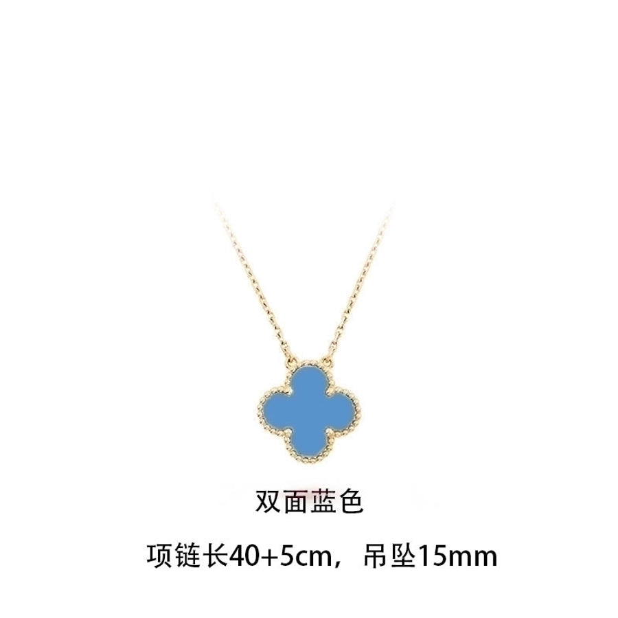 304 Stainless Steel 18K Gold Plated Elegant Glam Luxurious Plating Inlay Four Leaf Clover Acrylic Rings Bracelets Necklace